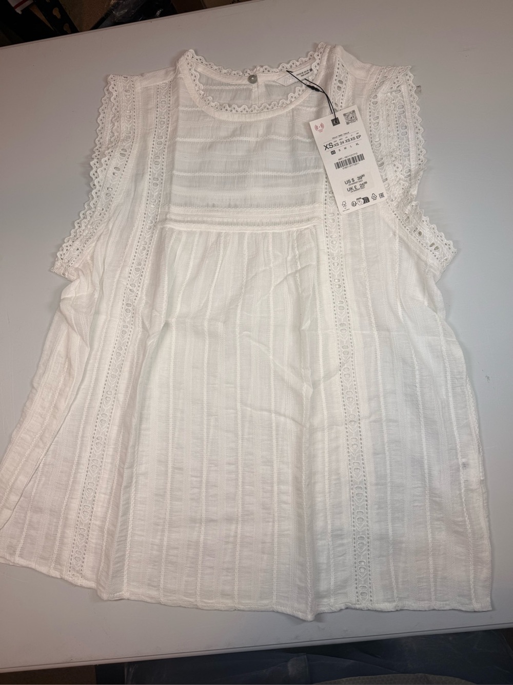 ZARA NWT Womens XS white dress